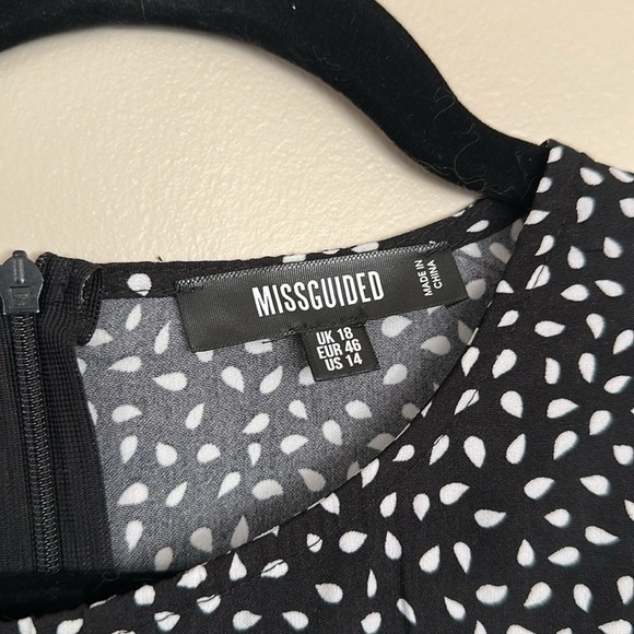 Missguided Black and White Asymmetrical Dress - Picture 3 of 7